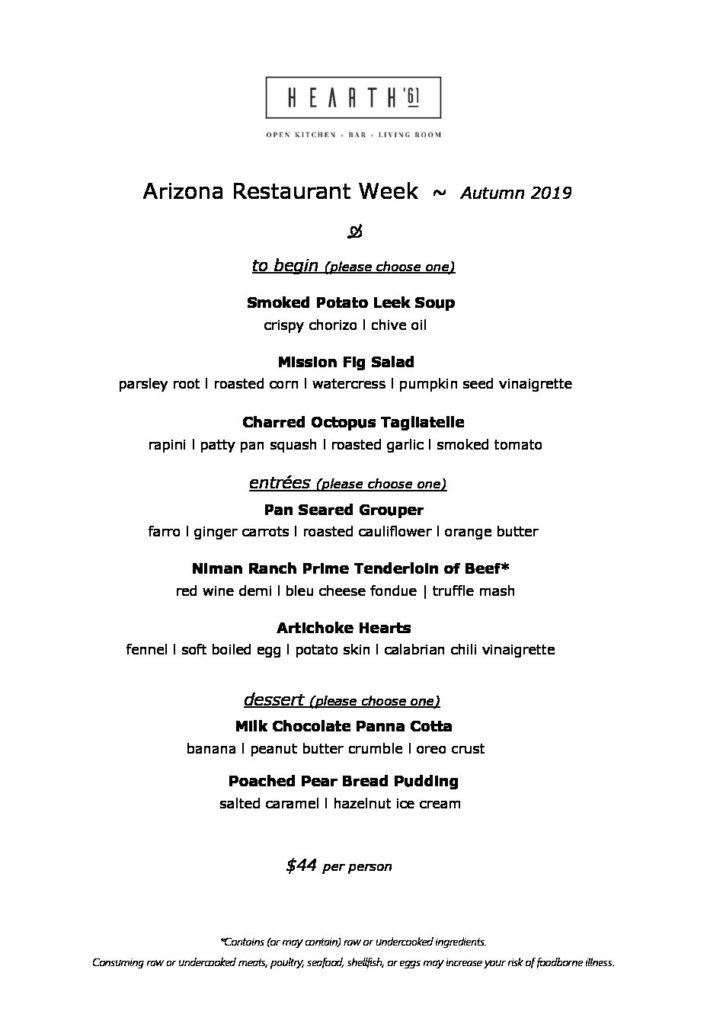 az restaurant week 2019